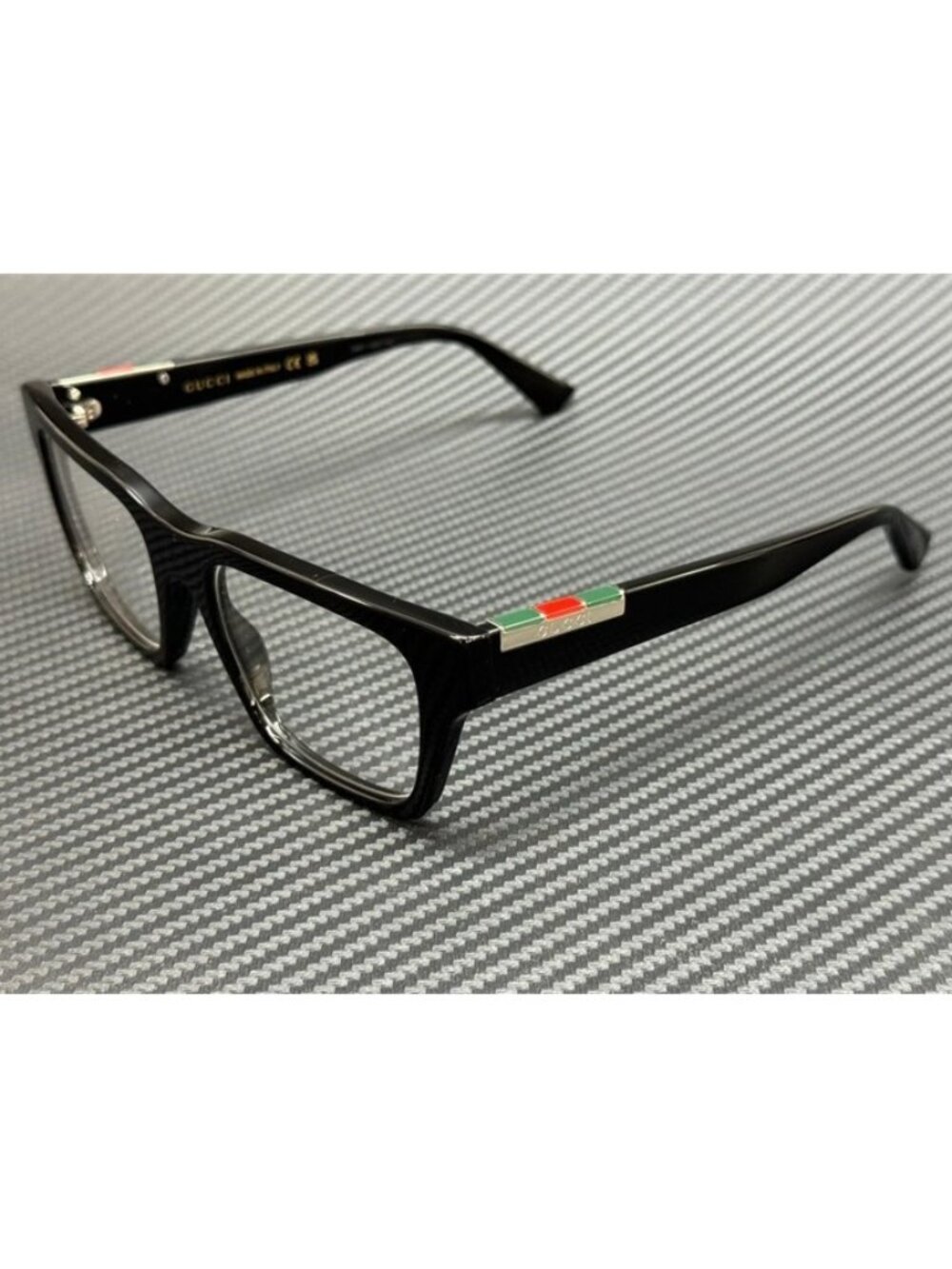 New Gucci Men Black Silver Eyeglasses 53-20-145